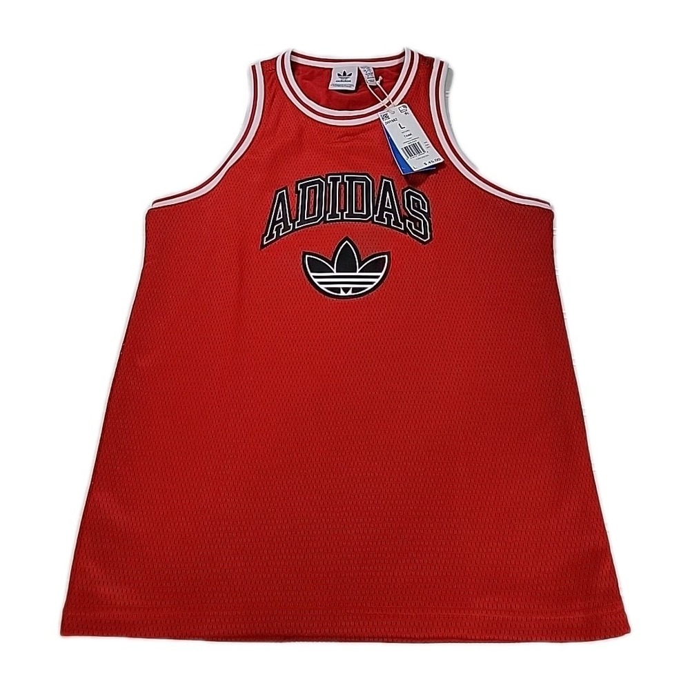 ADIDAS ORIGINAL TANK TOPS FOR‎ ADIDAS KIDS UNISEX RED, LARGE, NWT